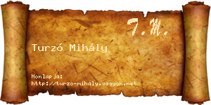 Turzó Mihály névjegykártya